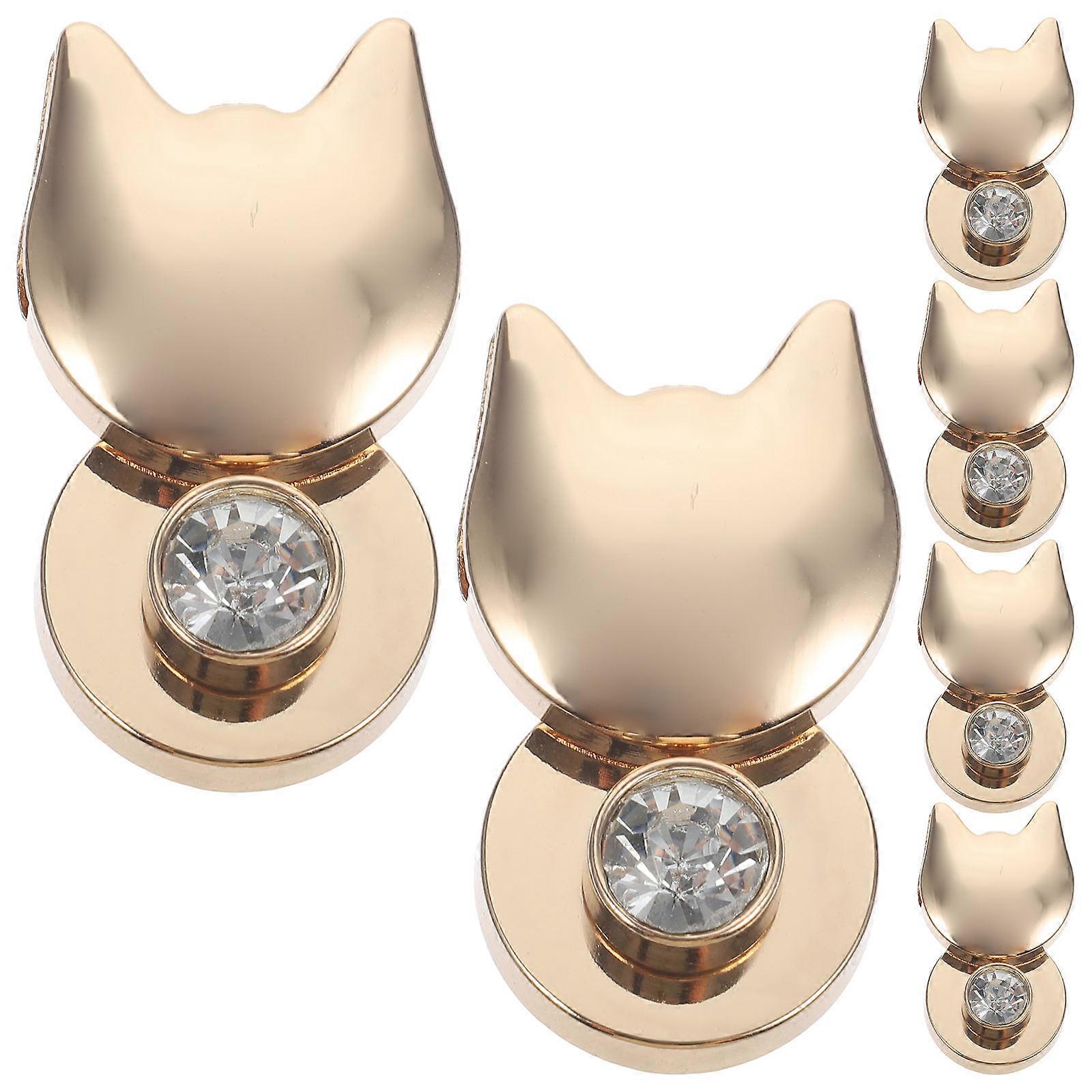 Golden Cat Shaped Bag Locks for Bags with 30Pcs Turn Locks