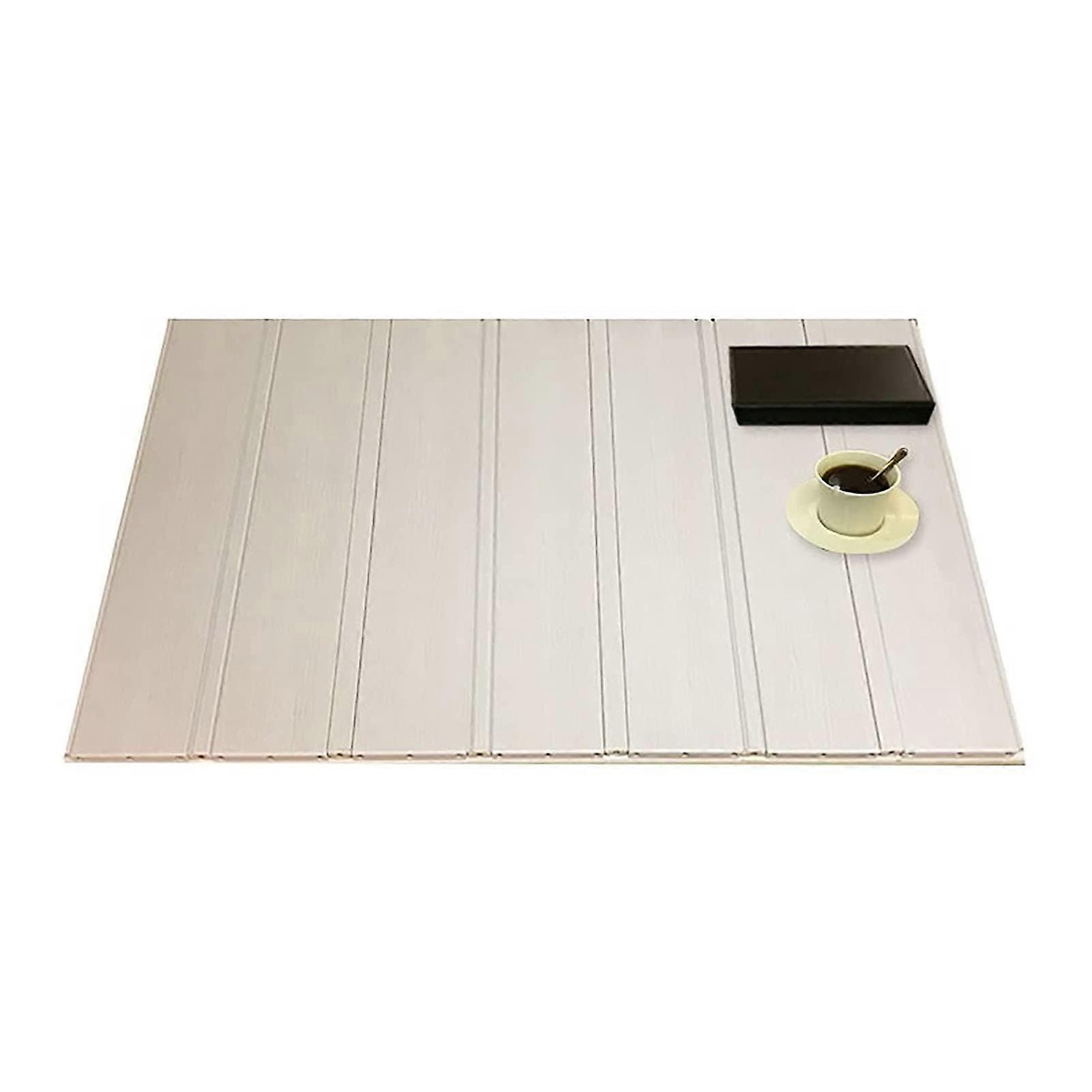 Bathtub Tray White 115x65x0.7cm Folding AntiDust Bath Lid Shutter Style Insulation Cover