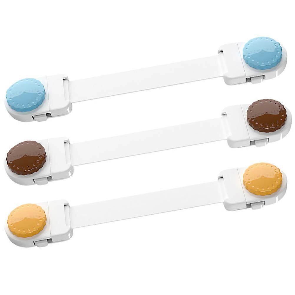Safety Door Lock Baby Drawer Lock Pp Assorted Color for Finger Safety 3Pcs