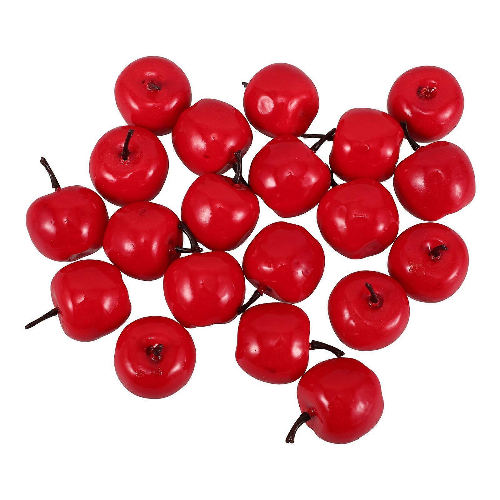 Lifelike Simulation Red 60Pcs For Photography Props Kitchen And Party Decorations In 4.60X3.30X3.30CM Size