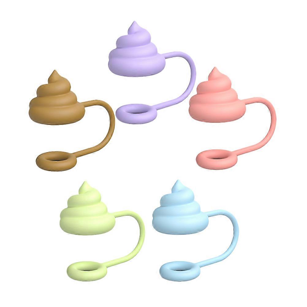 Silicone Straw Covers Cap for Drinking Straw Protection 10Pcs Assorted Color