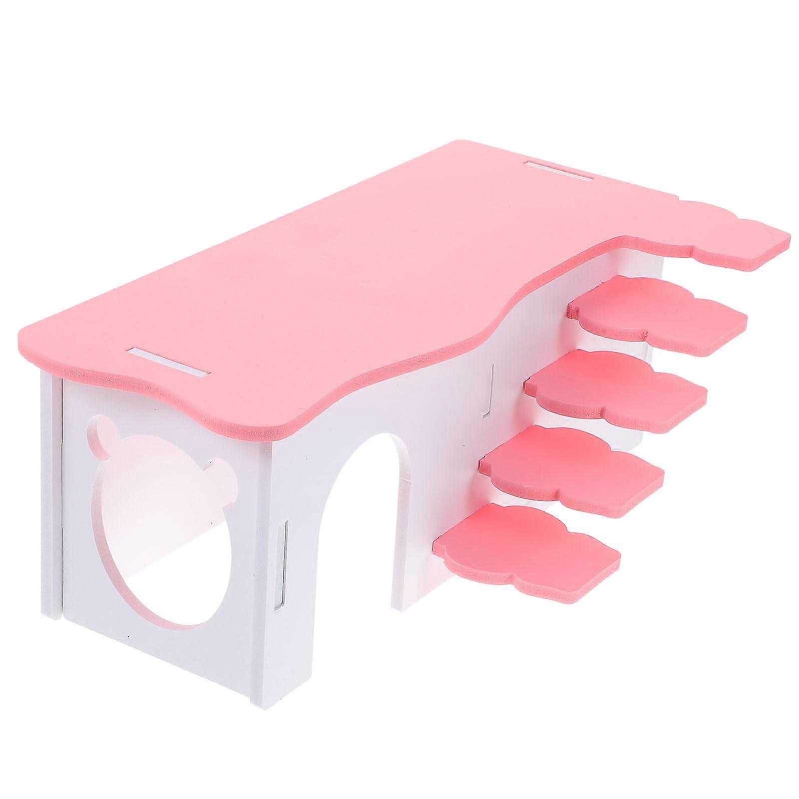 Hamster Hideout Ladder House for Pet Rest and Play 4Pcs