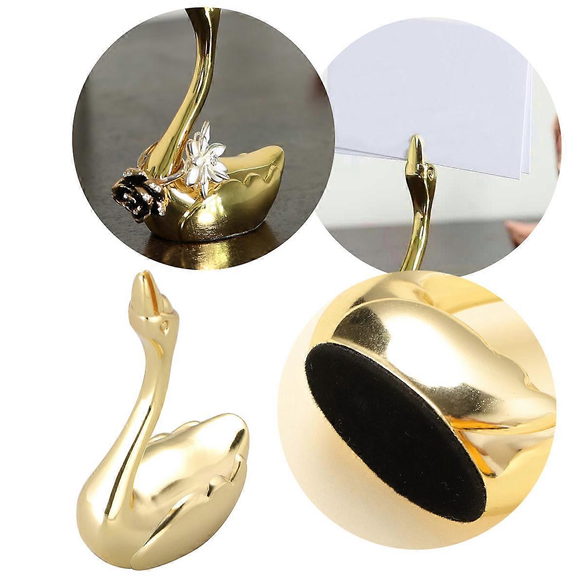 Creative Swan Design Memo Note Paper Clamps For Home Use Office Use Or Wedding Events 2Pcs