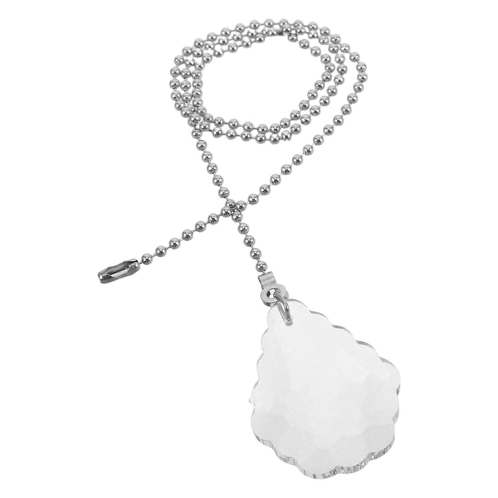 Decorative Crystal Pull Chain for Ceiling Fixtures with Scallop Pendant