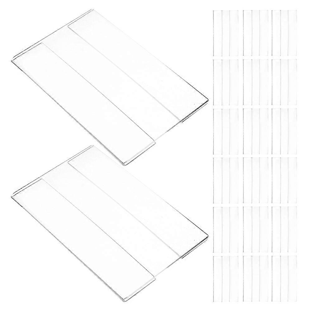 Transparent Acrylic Merchandise Sign Display Holder with 60Pcs Tags