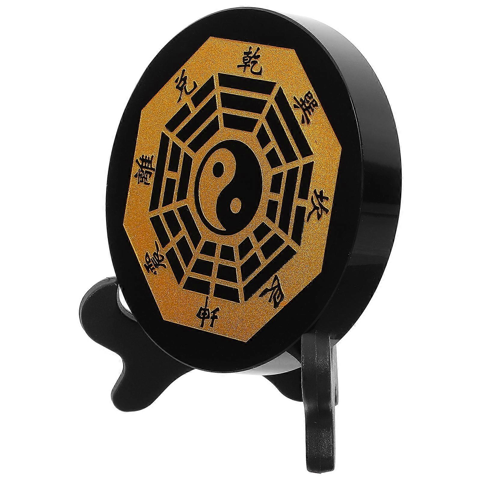 Obsidian Eight-Diagram Ornament for Home Decoration 4Pcs Feng Shui Craft