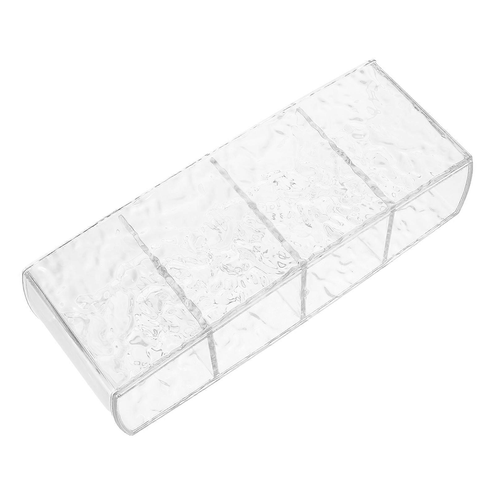 Cosmetics Organizer Acrylic Brush Holder for Storage 4Pcs Transparent Container