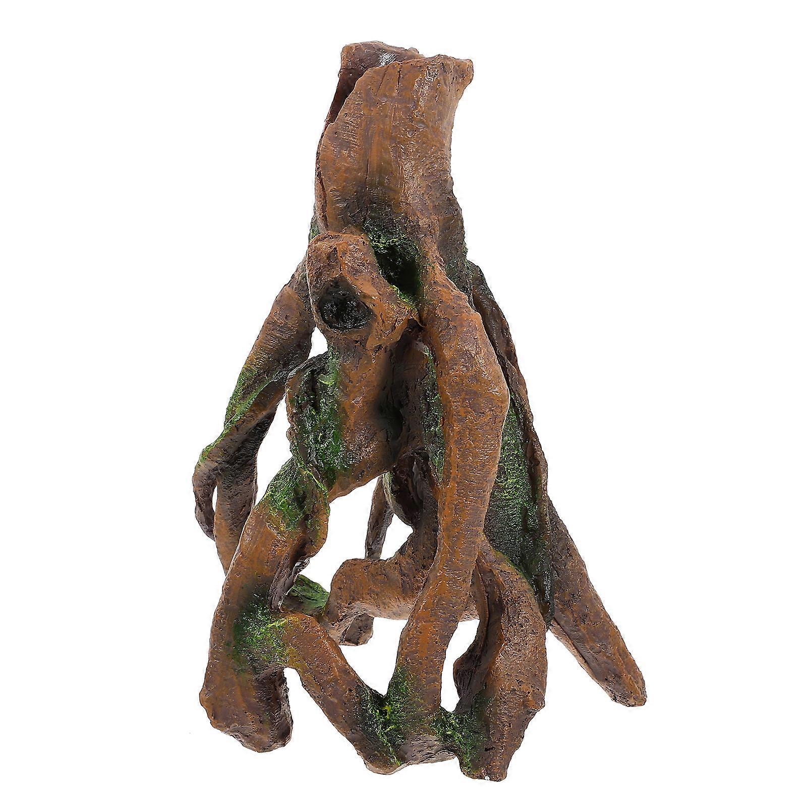 Resin Decorative Handicraft Tree Trunk for 2Pcs Aquarium Stump
