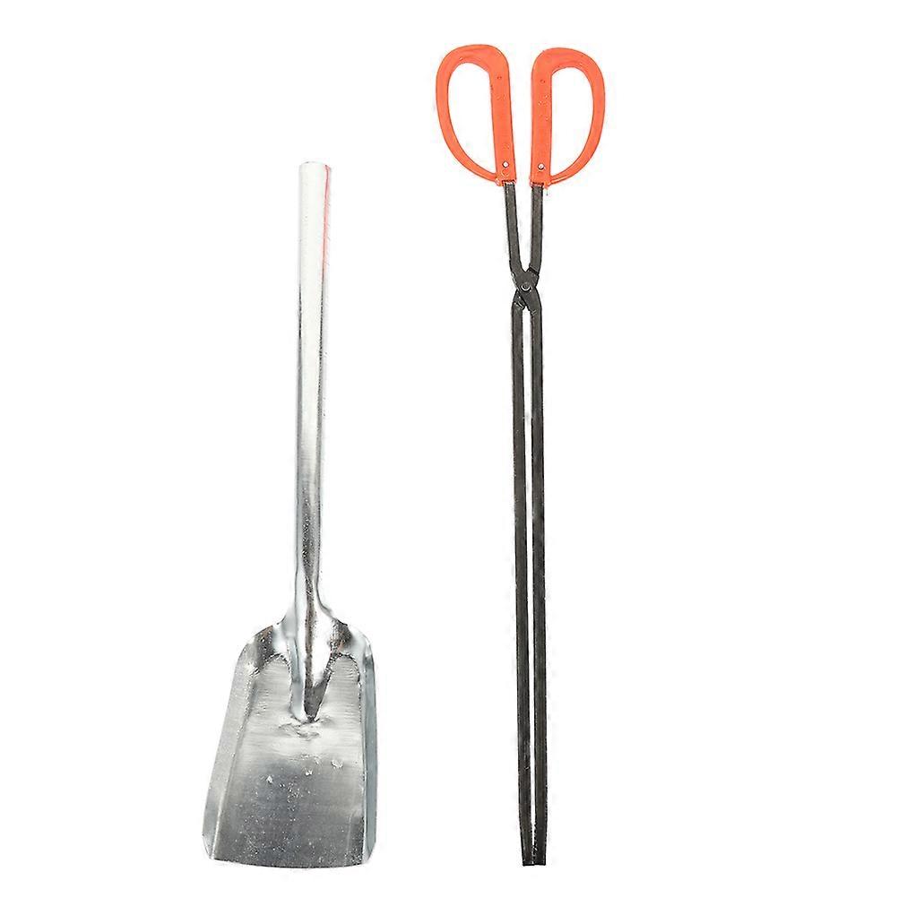 Garden Fire Tools Iron Fire Tongs and Set for Campfire Use 2Sets