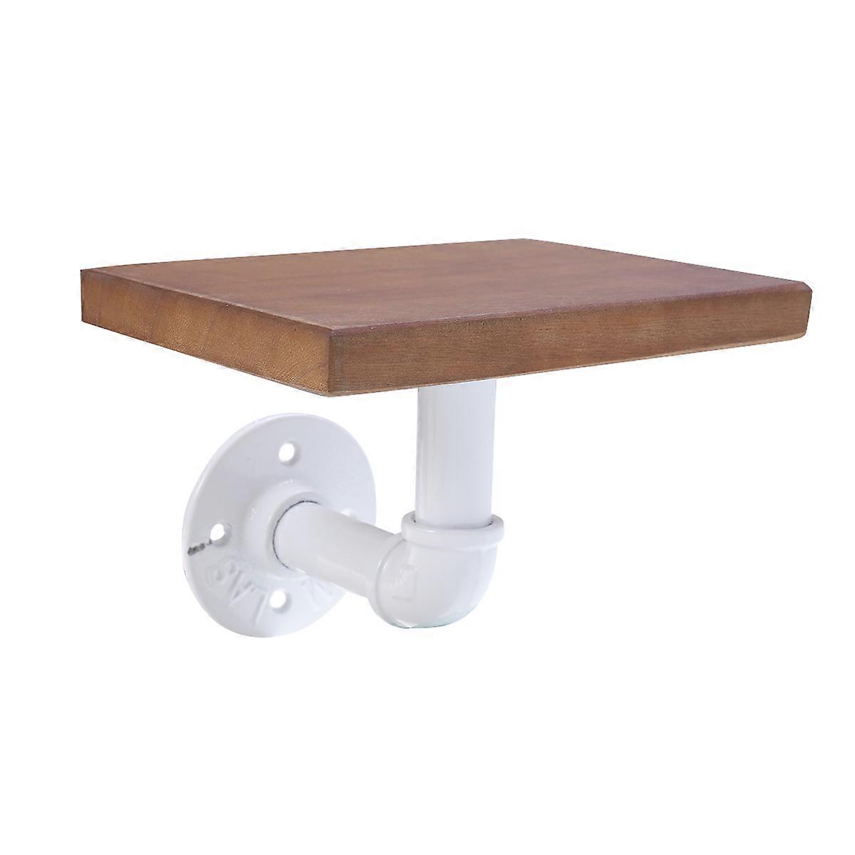 Wrought Iron Solid Wood Partition Wall Hanging Shelf for Holding Use 3Pcs