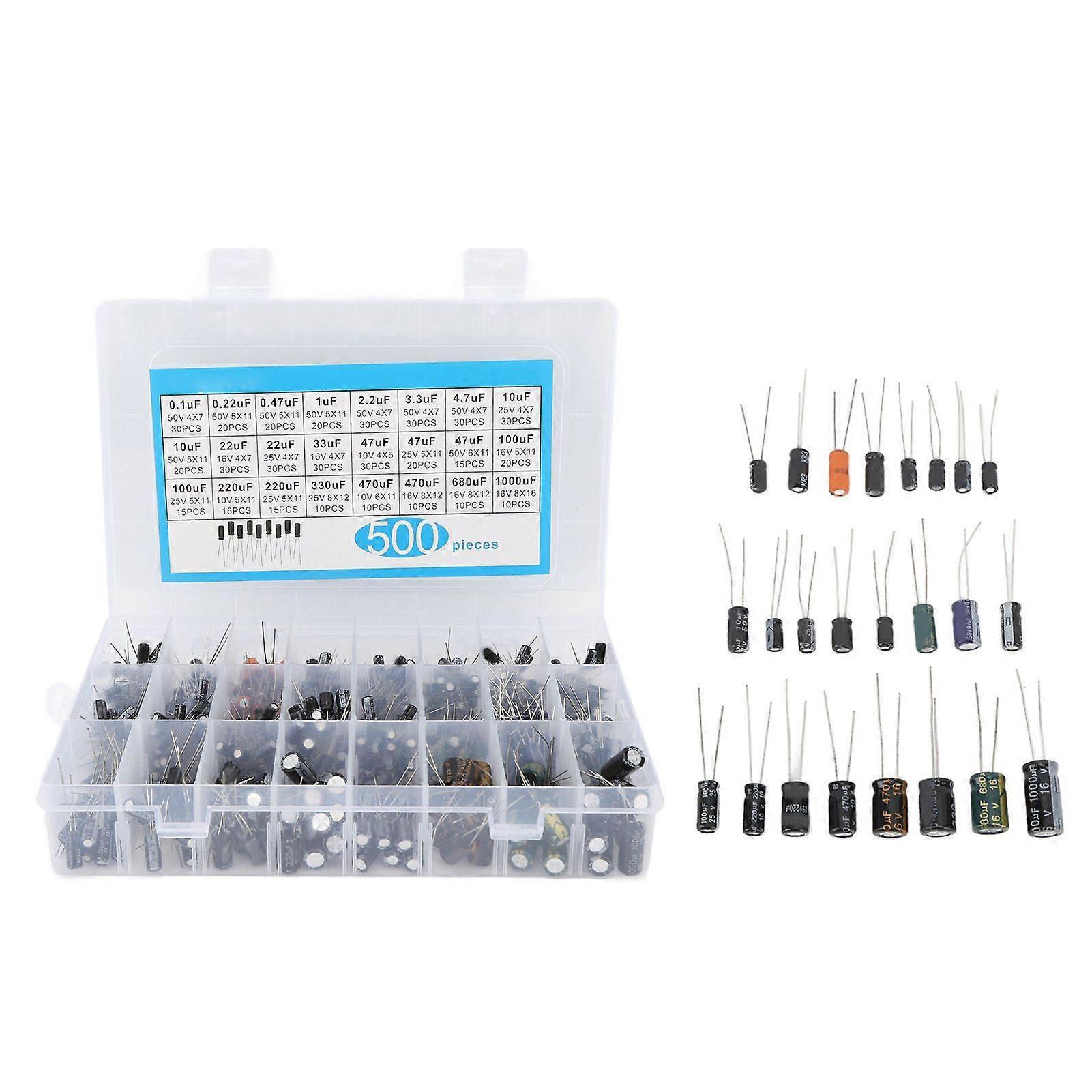 High quality  500PCS direct-insert electrolytic capacitor sample package kit