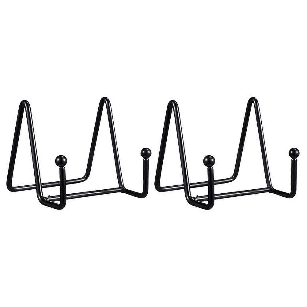 Black Decorative Plate Holder Multi Function Display Stand 4 Pieces
