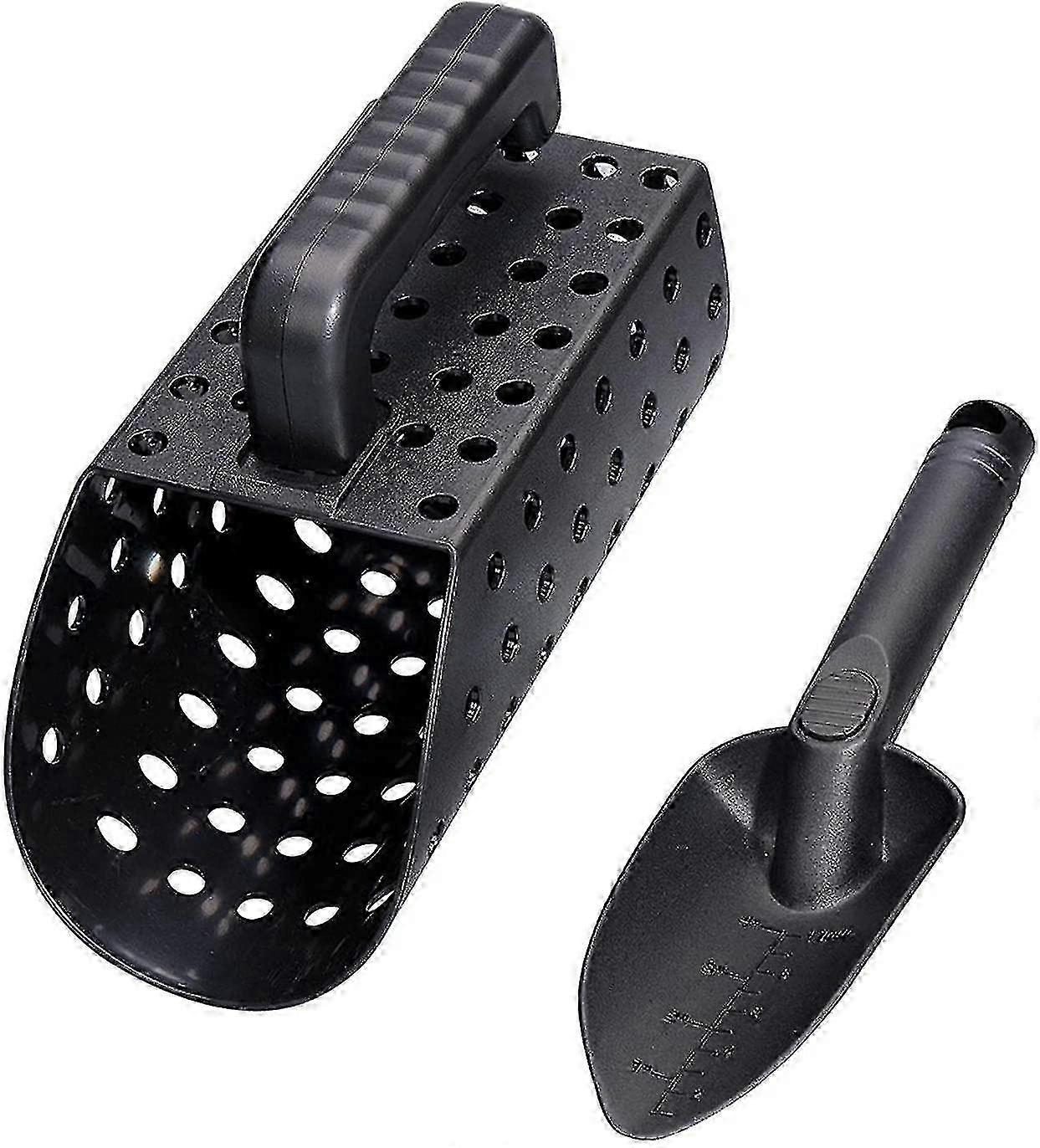 Detecting Shovel With Handle, 2 Pack Sand Scoop With Shovel, Beach Sand Shovel, Hand Sieve