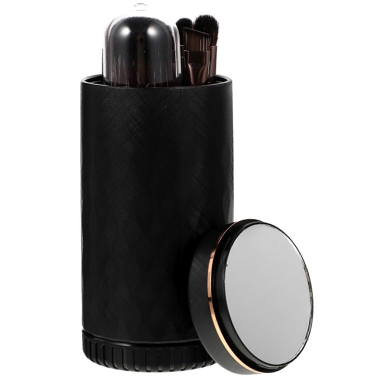 Portable Cosmetic Brush Set for Makeup Use Professional 5Sets with Mirror