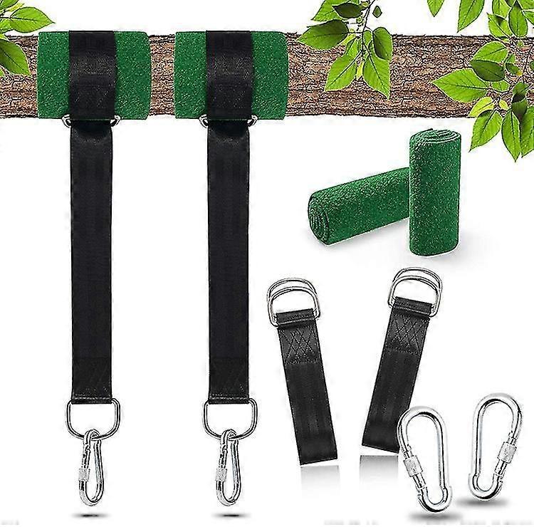 Tree Swing Hanging Straps Set Heavy Duty Swing Hanger With Carabiners, Tree Protector pad And Swivel Hook