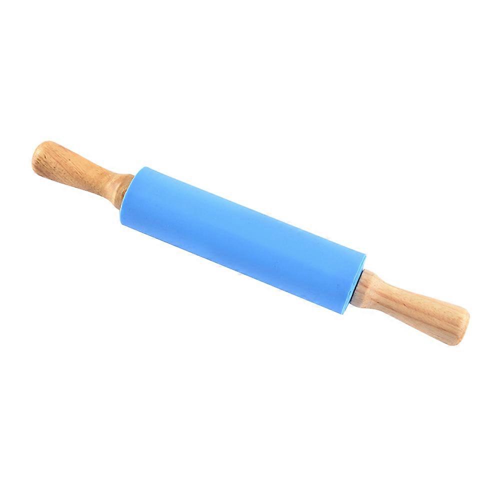 Blue Silicone Rolling Pin for Dough Rolling 2Pcs Non-Stick Kitchen Tool