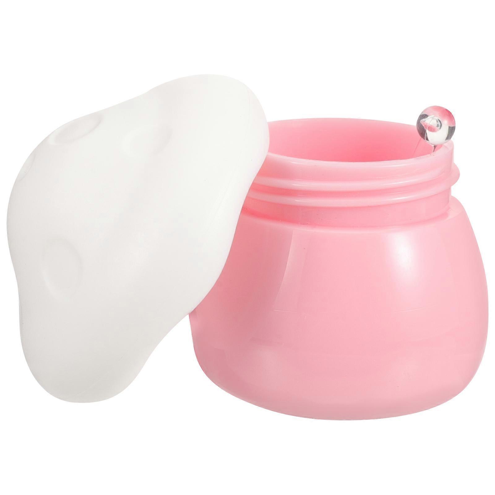 Refillable Pink Lip Balm Container Cream Jar for Storage Use 1Set