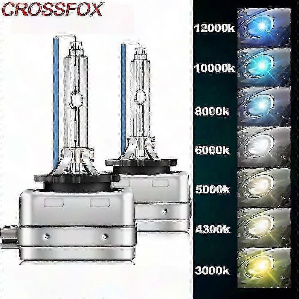 2Pcs HID D1S Bulb 35W 3000K Yellow Car Headlight Replacement