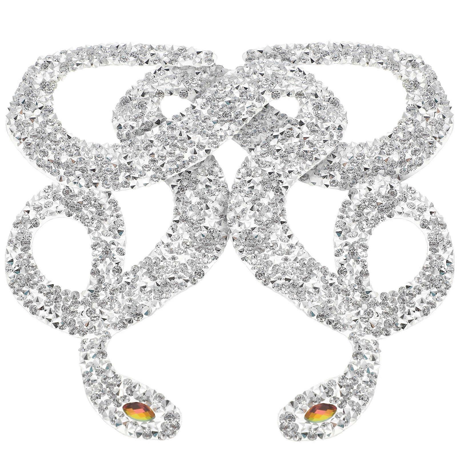 Silver Garment Back Patches Decorative Sewing Patches for DIY 10Pcs