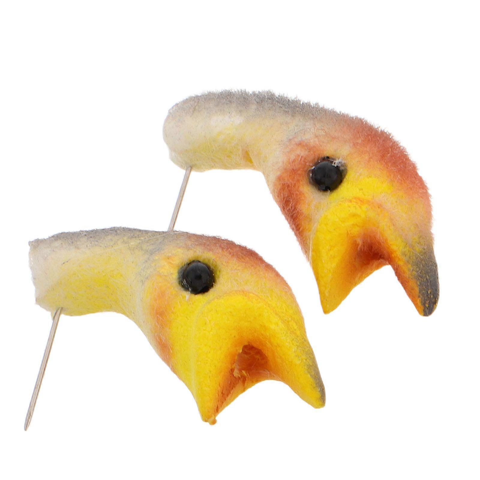 Simulation Swallow Head Figurine Foam Swallow Head Model for Teaching 4Pcs