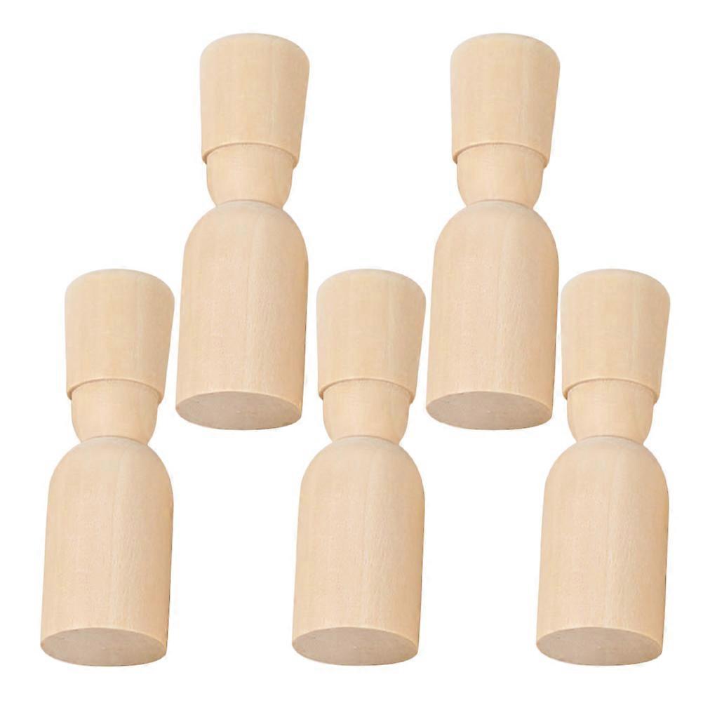 Rustic Style 10 Pcs Decorative Wooden Peg Dolls Ideal For Gift Giving And Home Decoration