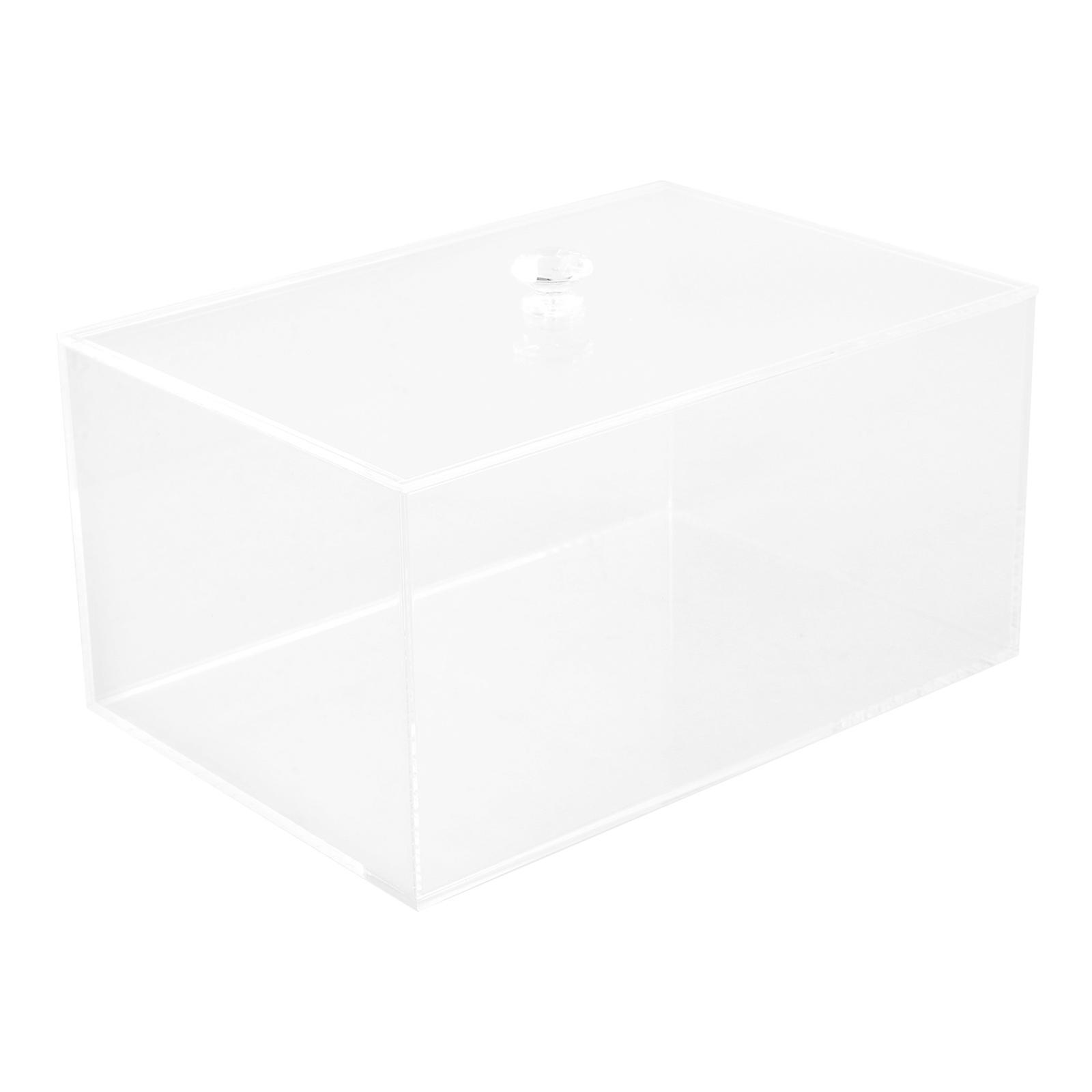 Transparent Acrylic Tissue Box Napkin Holder for Storage Use 2Pcs Set