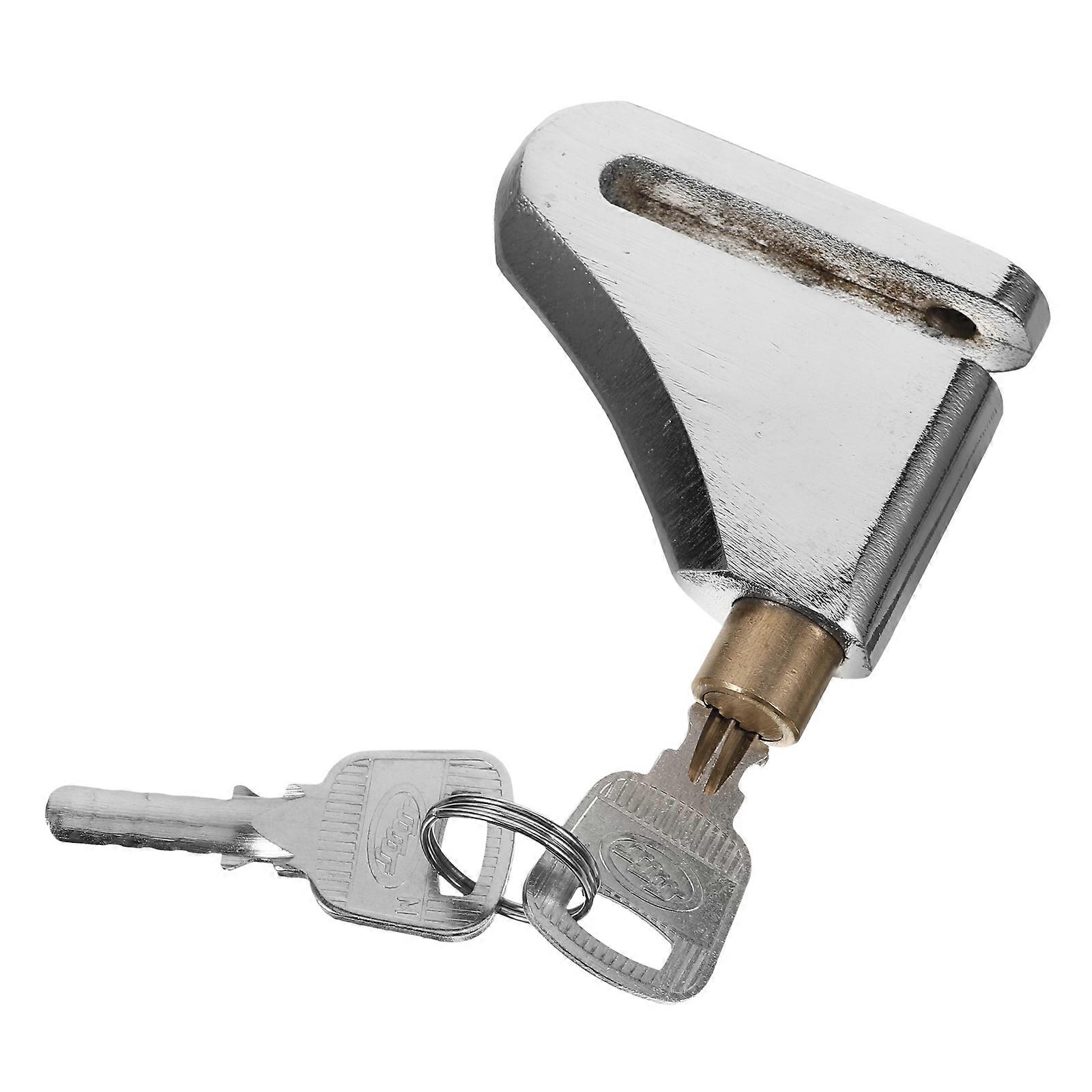 High-Strength Disc Lock For Motorcycle Brake Locking Outdoor Security Protection Silver 4Pcs