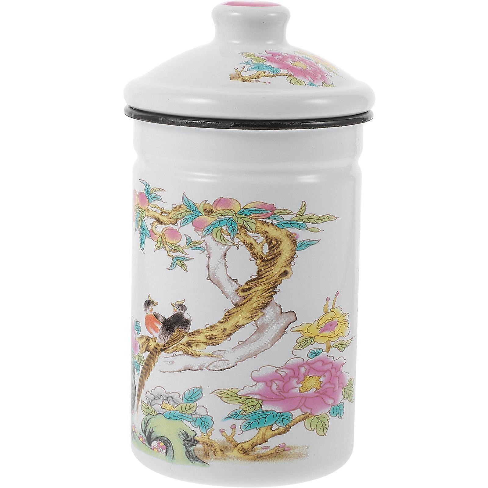 Household Enamel Tea Cup with Handle for Coffee Drinking 5Pcs Set