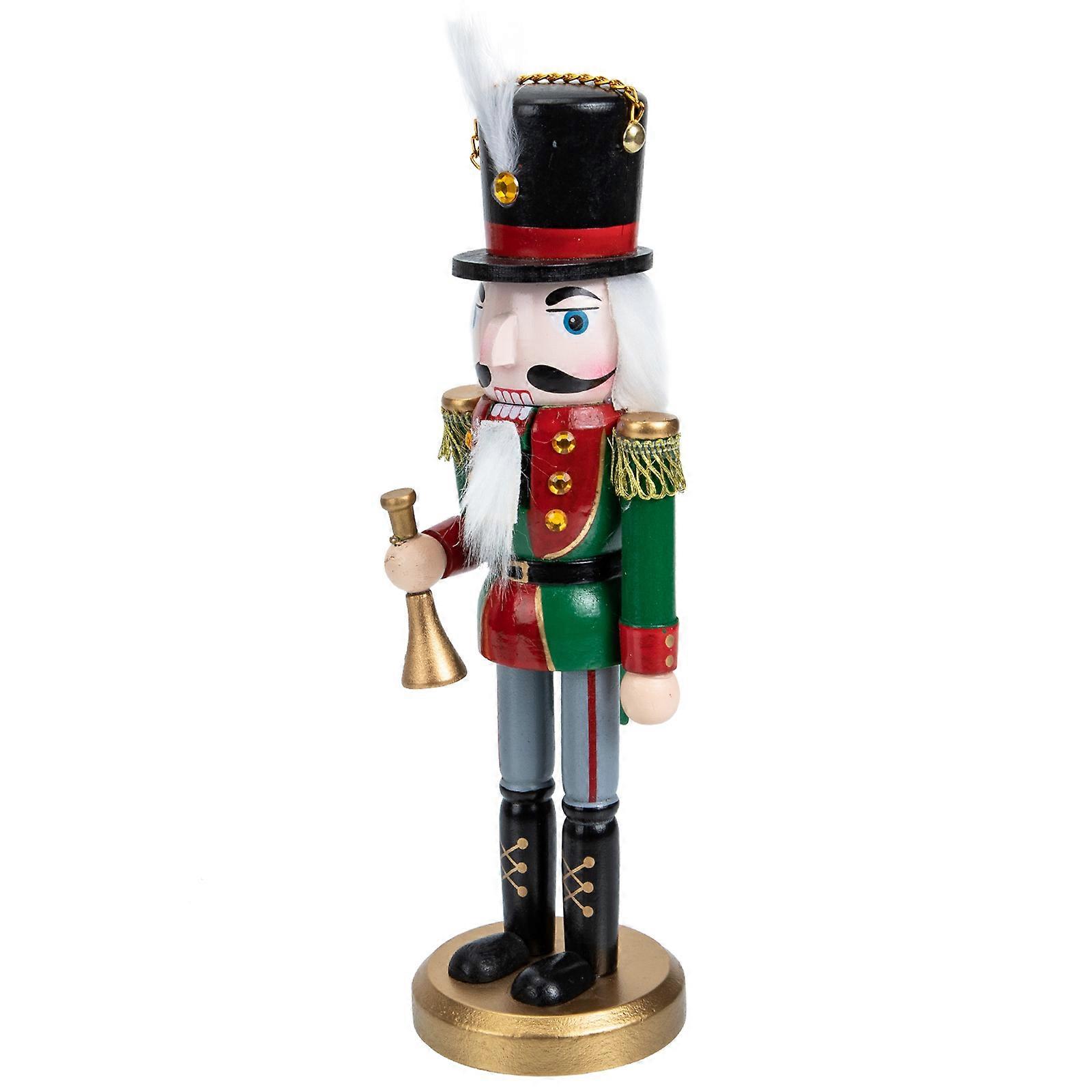 Nutcracker Ornament Wooden Nutcracker Decor for Household 5Pcs Set