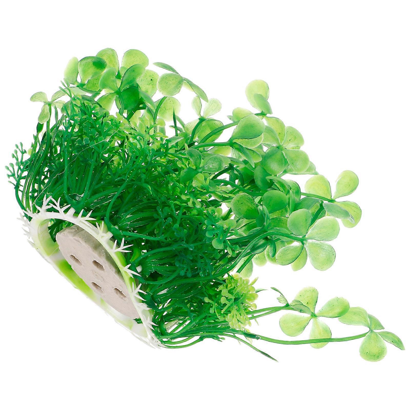 Plastic Fish Tank Plants Aquarium Decoration Artificial 2Pcs Green