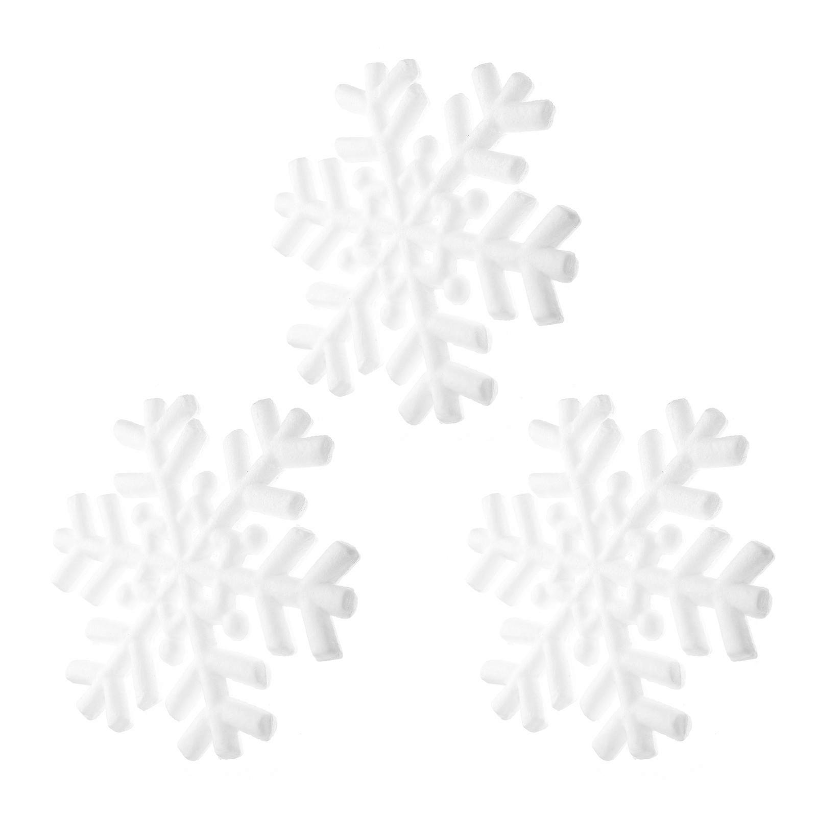 Unfinished Snowflake Ornaments for DIY Decoration 6Pcs White Snowflake