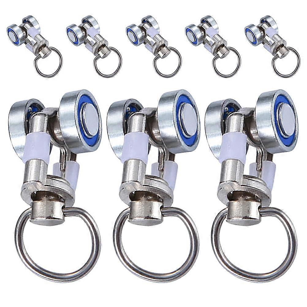 Silver Metal Curtain Track Rollers for Curtain Sliding 40Pcs Pack