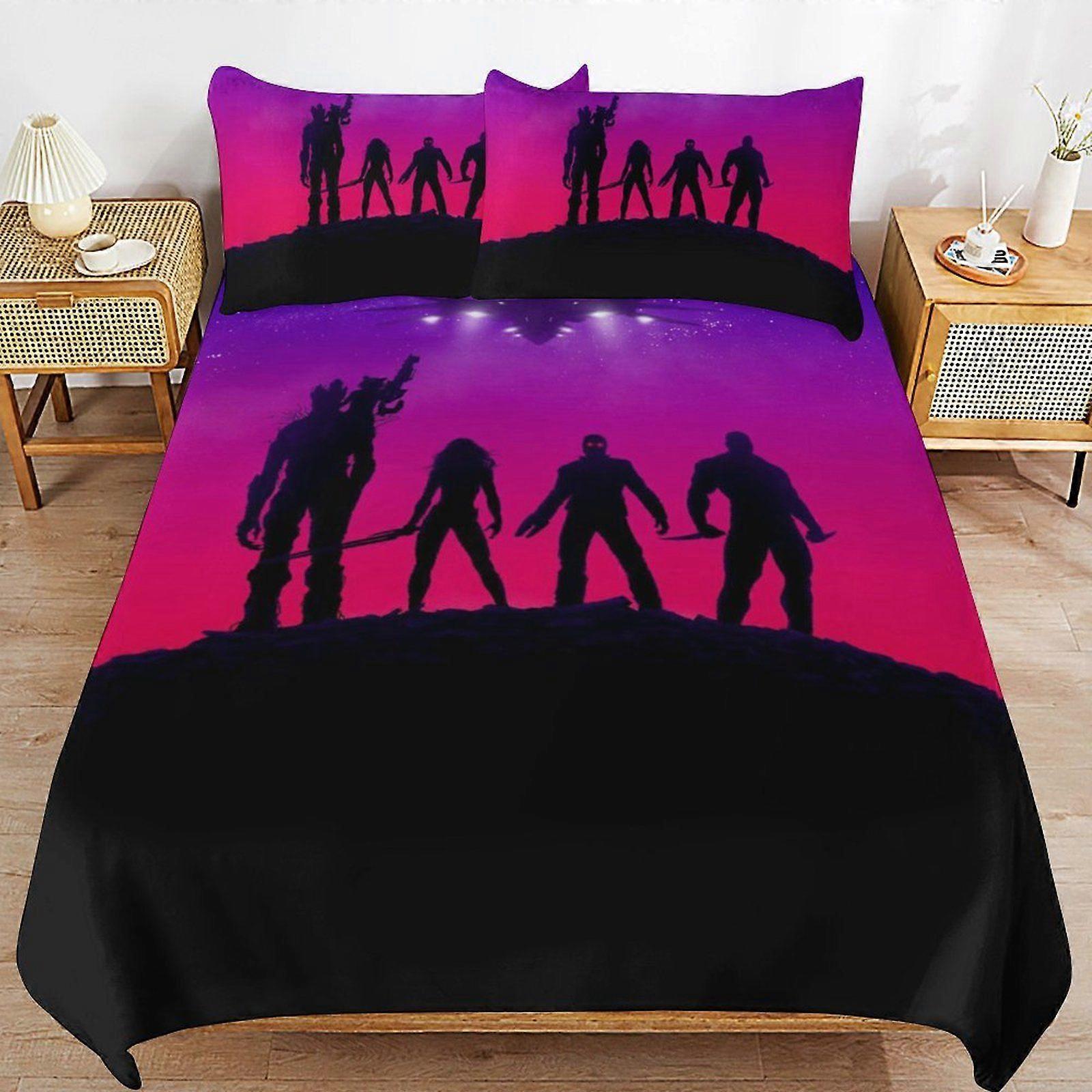 S544 Cyber Guardians Breathable Bedding Solution Soft Surface Zipper Durable Thread Duvet Cover Sets Comfort Sleep X544