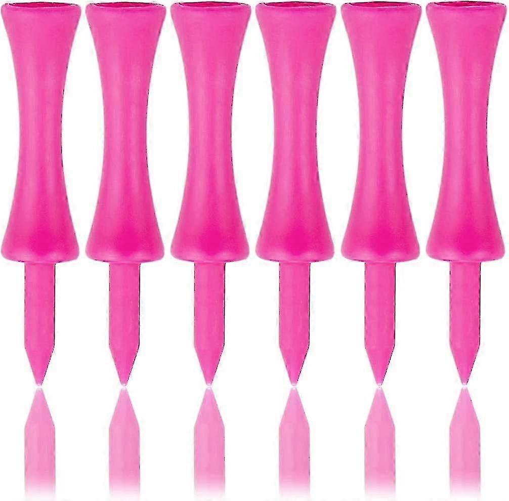 Pacote de 100 Tees de Golfe de Plástico Rosa - Design de Castelo de 57MM de Comprimento 2 1/4 Polegadas