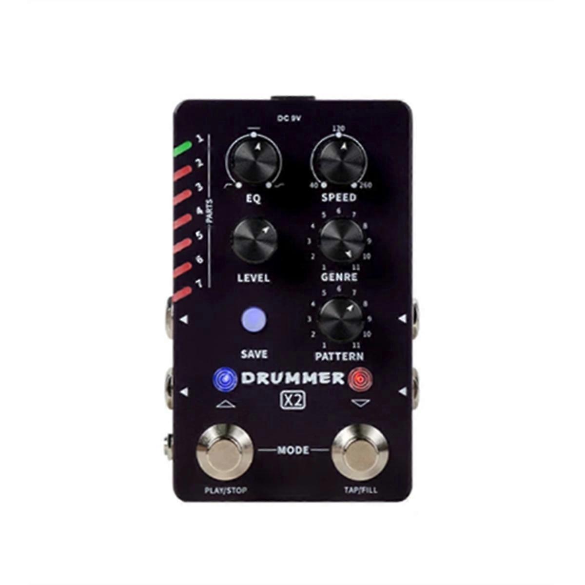 Standalone Drum Machine Drummer X2 Pedal 11 Different Groove Variations for Live Performance and Practice EU PLUG