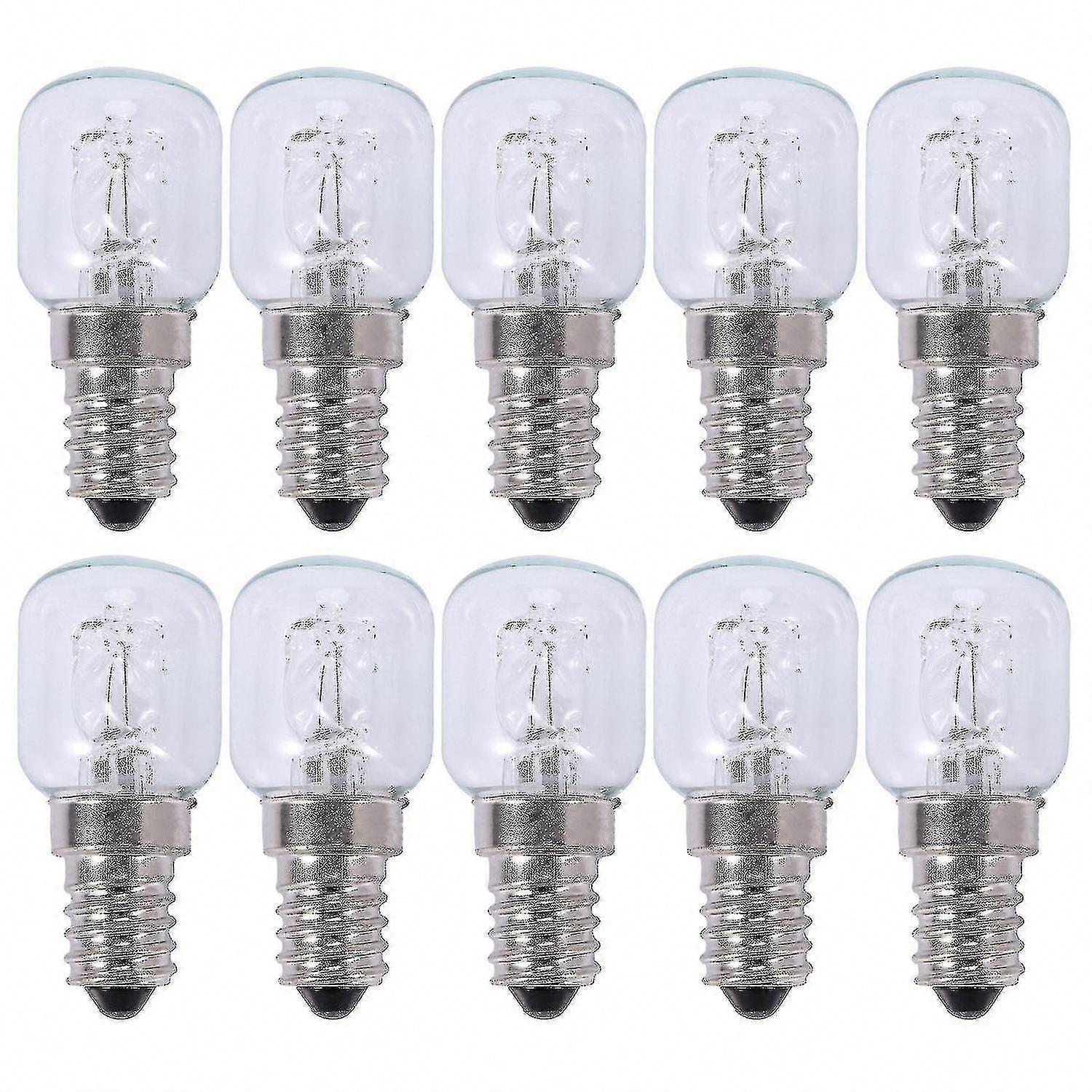 10x E14 500C High Temperature Halogen Bubble Bulbs 25w
