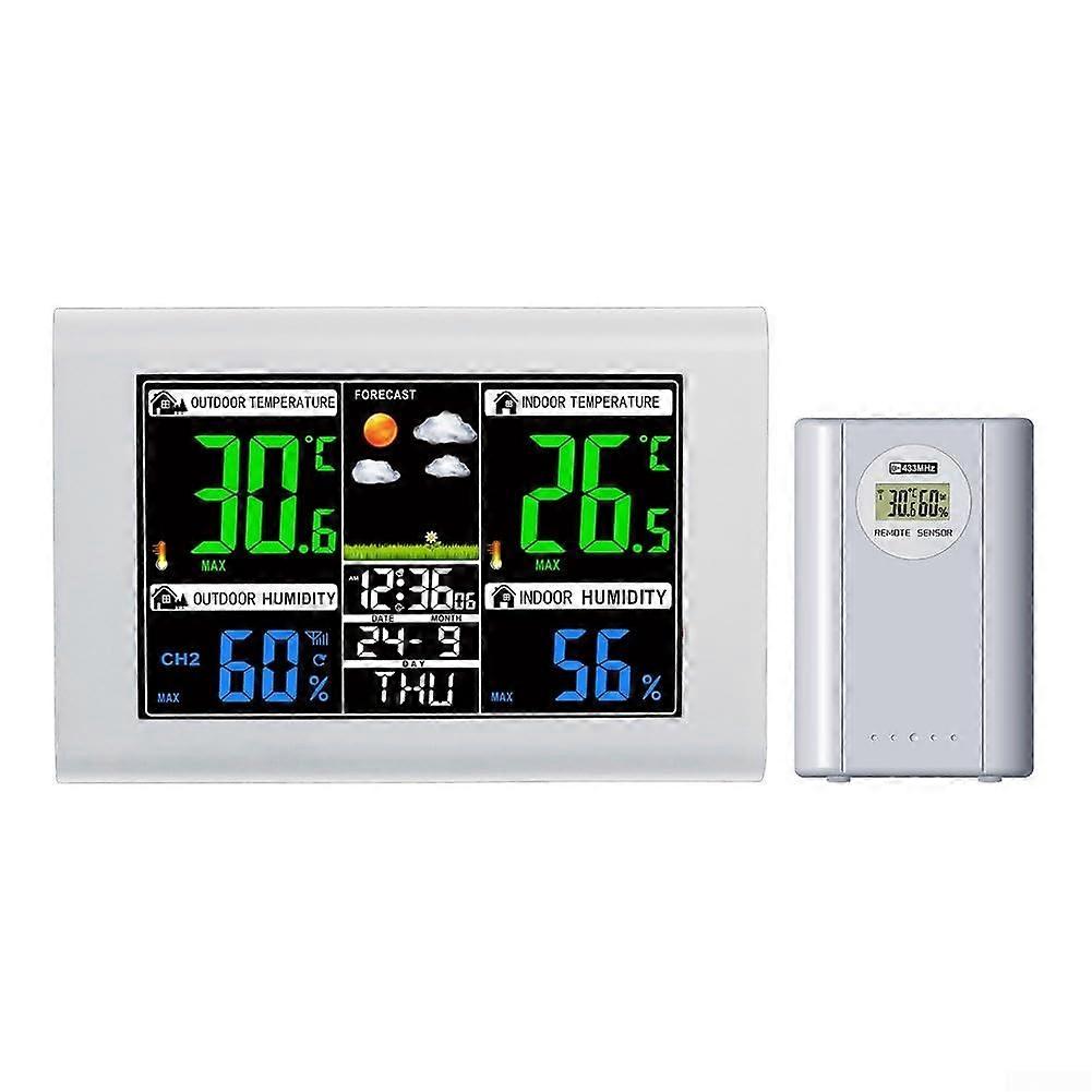 Weather Station Outdoor Wireless Sensors For Temperature Humidity Air Pressure Display And Weather Alarm