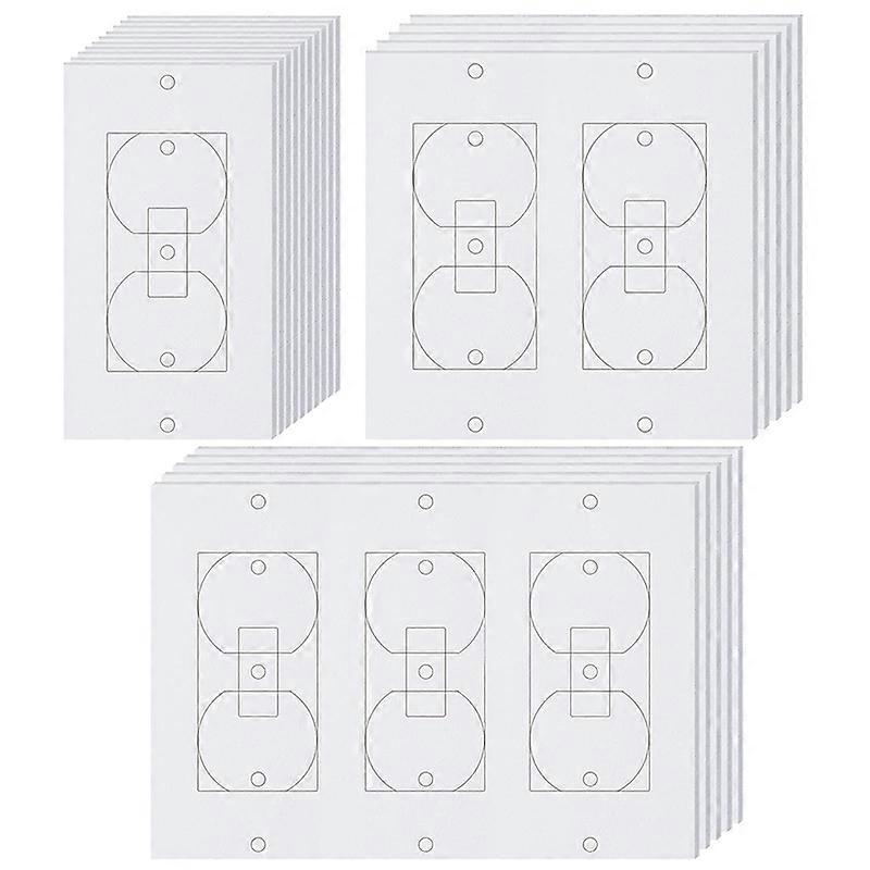 20Pcs Wall Insulation Outlet Insulators Sealers,Electrical Outlet Insulation Pads for Wall, Light, S