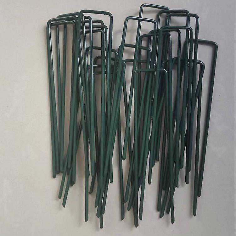 Pack of 50 Garden Staples, Artificial Grass, Garden Fixing Pegs for Mulch Fabric, Metal Mesh