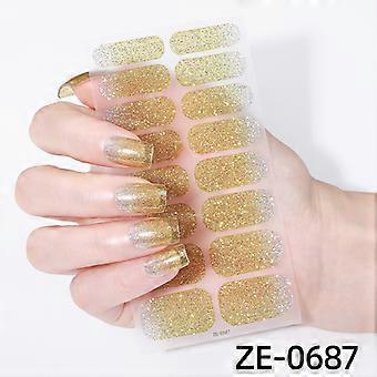 Neue gradienten zwiebel pulver nagel aufkleber 16 finger nagel aufkleber flash heißer verkauf nagel aufkleber ZE-0687 bare stück + nagel datei