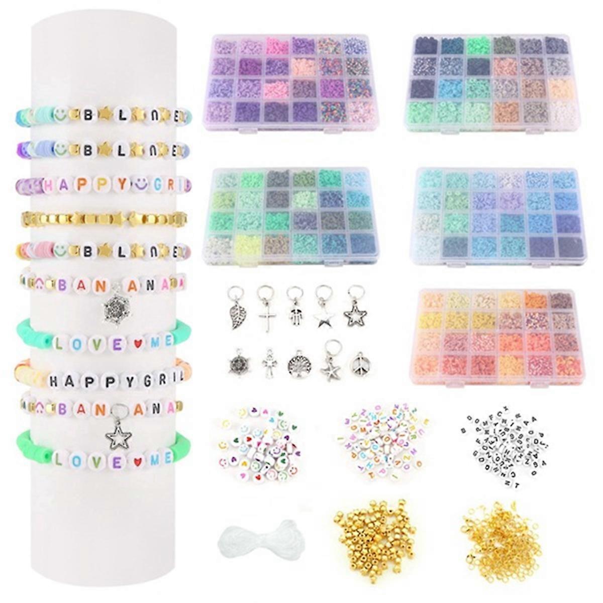 Assorted Polymer Clay Beads Kit for DIY Jewelry Making