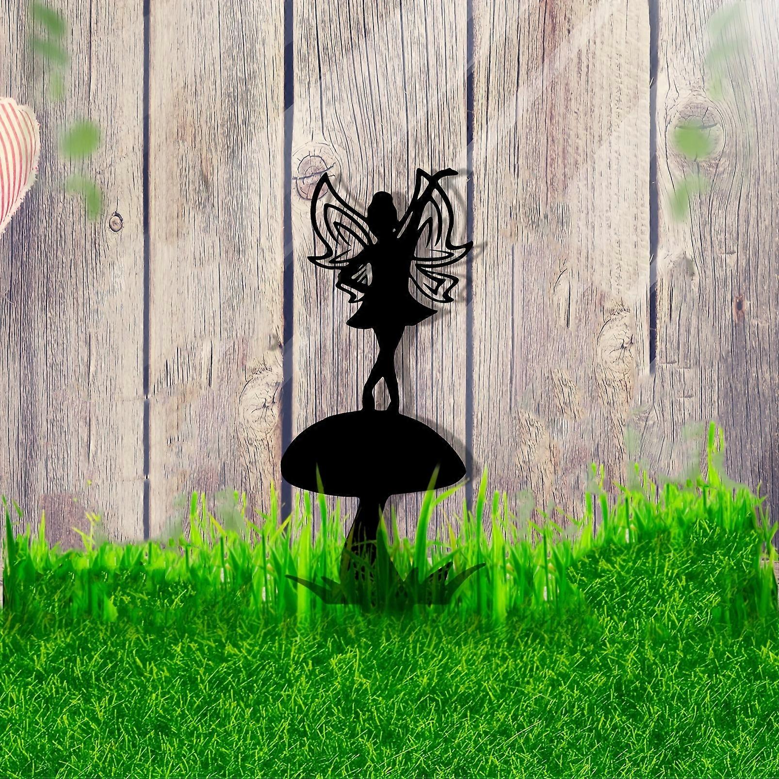 1PC Decorative Fairy Metal Garden Stake Ornament Sculpture for Lawn Yard Patio