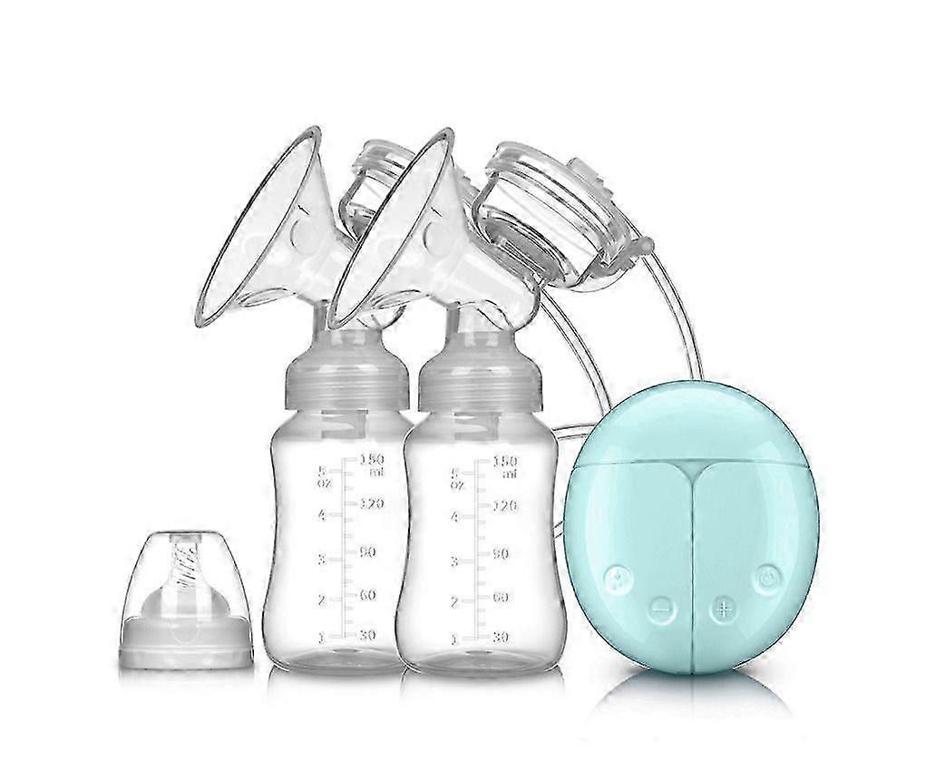 Intelligent Double Electric Breast Pump Automatic Milk Suction-Blue