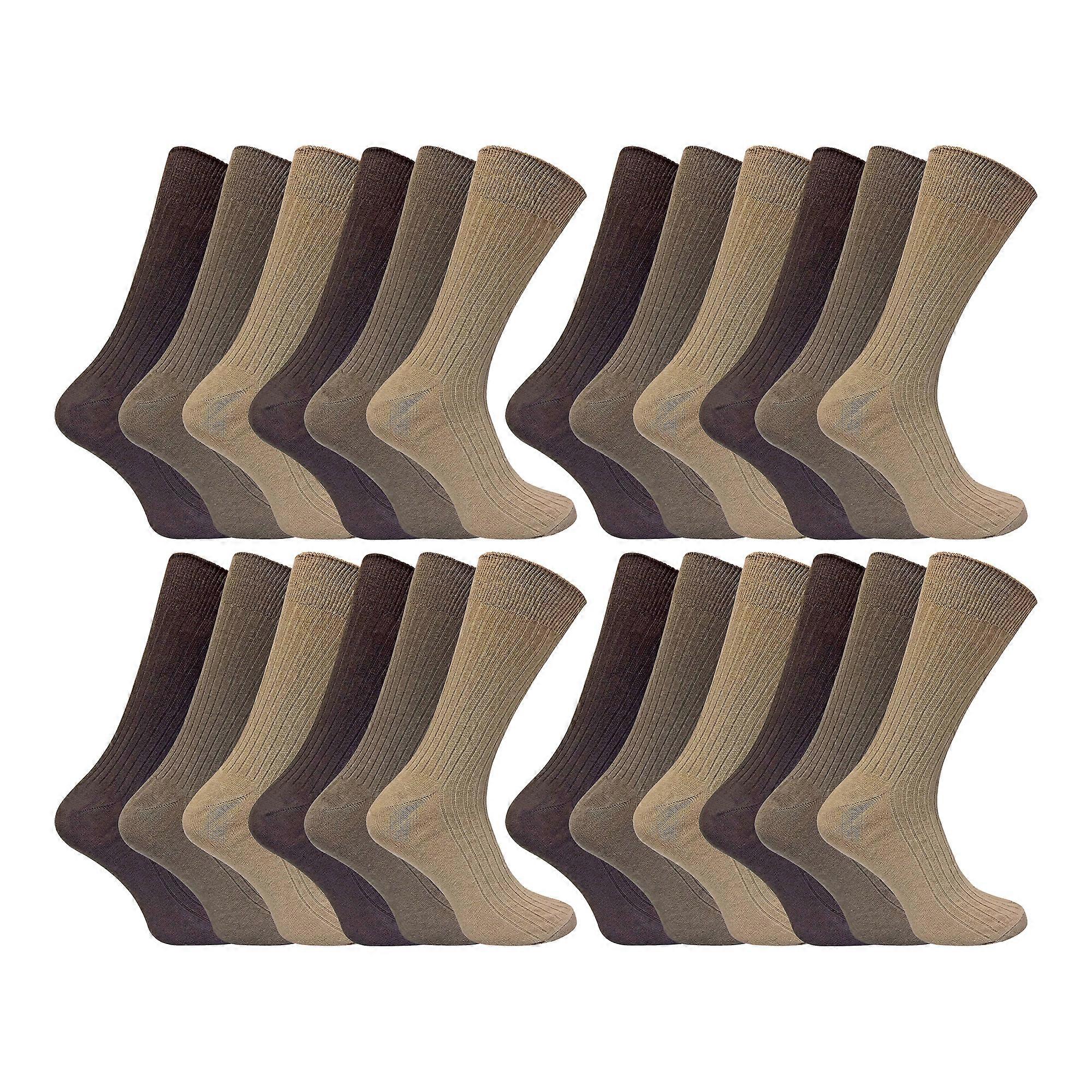 Sock Snob - 24 Pairs Multipack Mens Comfy 100% Cotton Socks