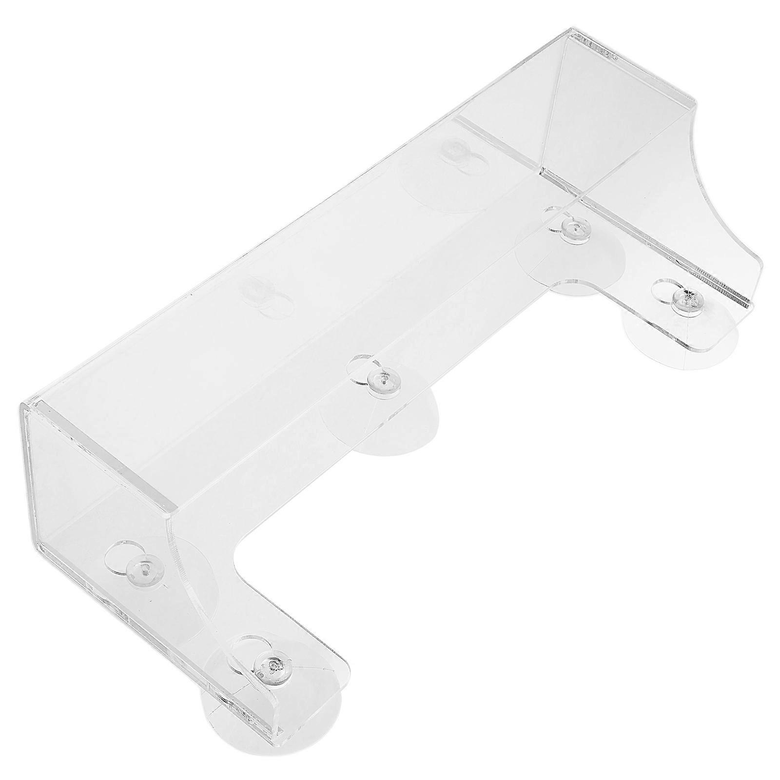 Suction Cup Storage Rack for Refrigerator Acrylic Rack with 2Pcs Drink Holder