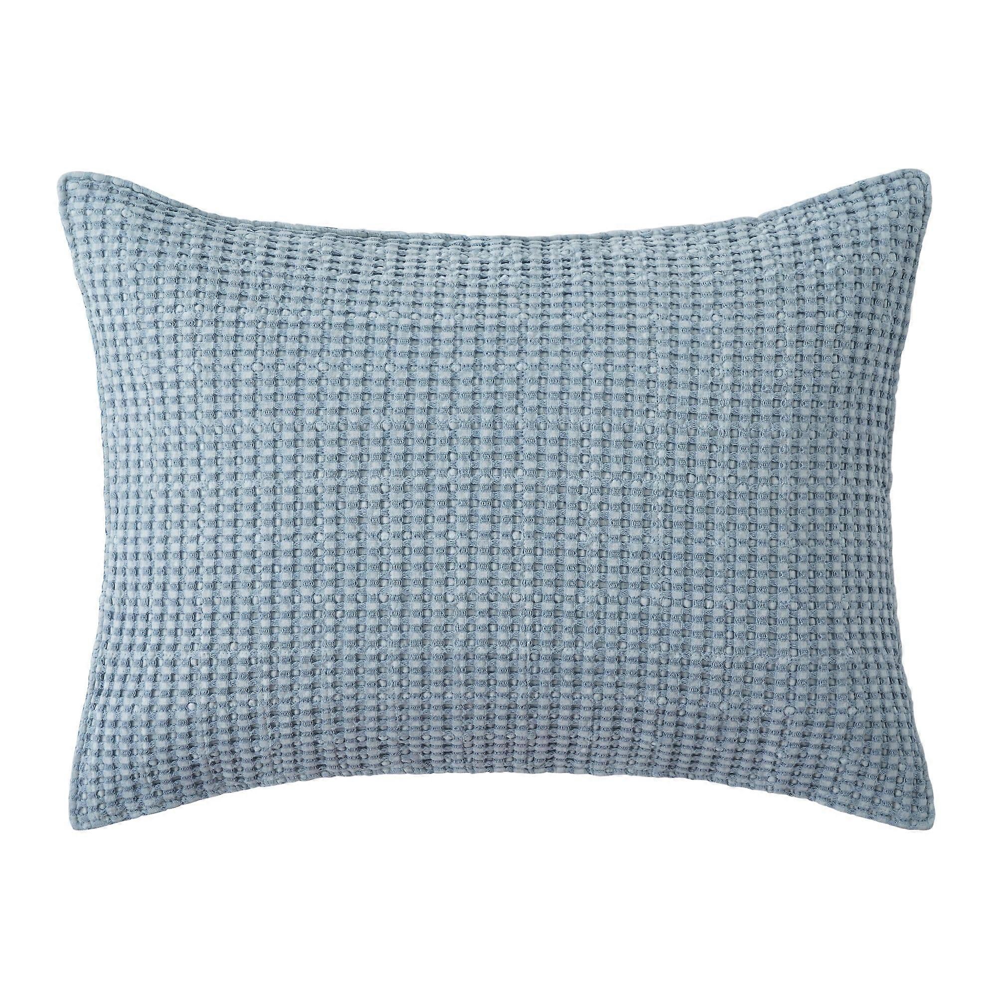 Levtex Home - Mills Waffle - Standard Sham - Waffle - Chambray - Sham (26x20in.) - Cotton