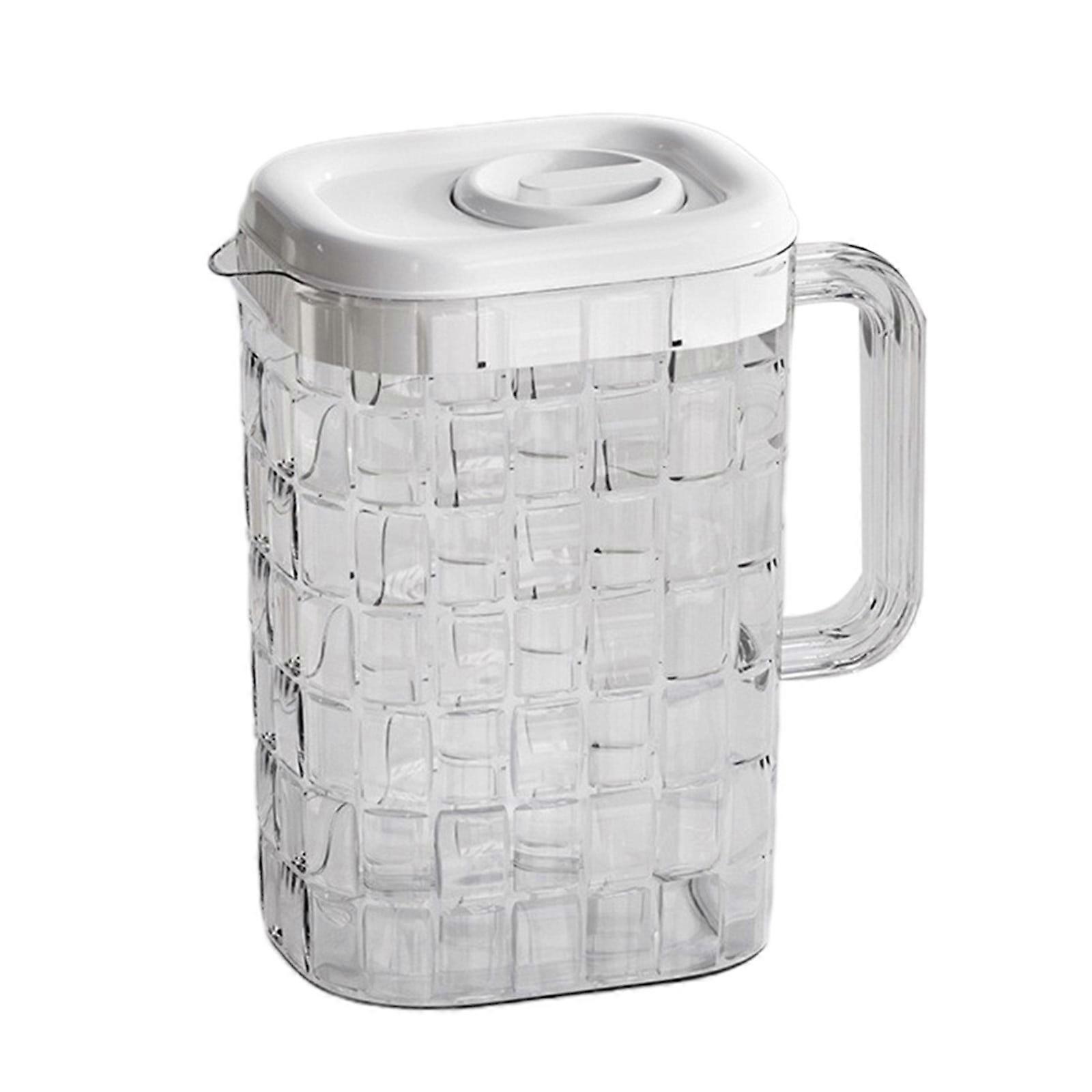 JingChun Acrylic Pitcher, Unbreakable BPA-Free Plastic Pitcher with Lid, Heat-Resistant for Tea, Lemonade, Juice, Milk, Diamond