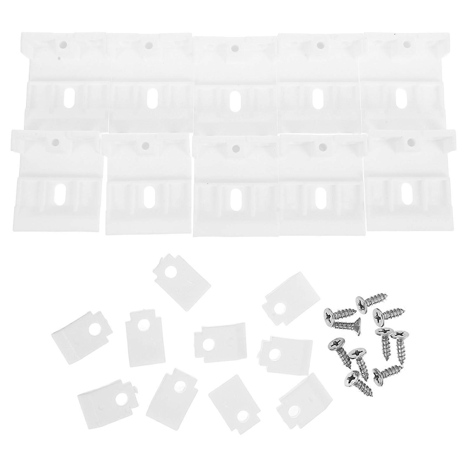Plastic Curtain Bracket Holder for Window Blinds with Easy Installation 10Pcs