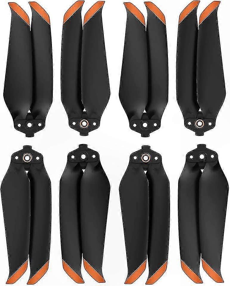 Orange Quick Release Prlers for Drone, Low Noise UAV Replacement Parts (4 Pairs)