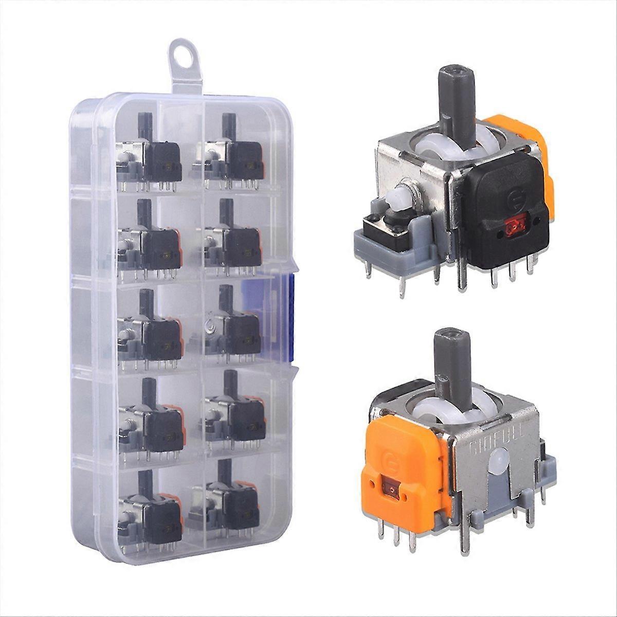 10Pcs 3D Hall Effect Joystick Adjustable No Drifting for PS4